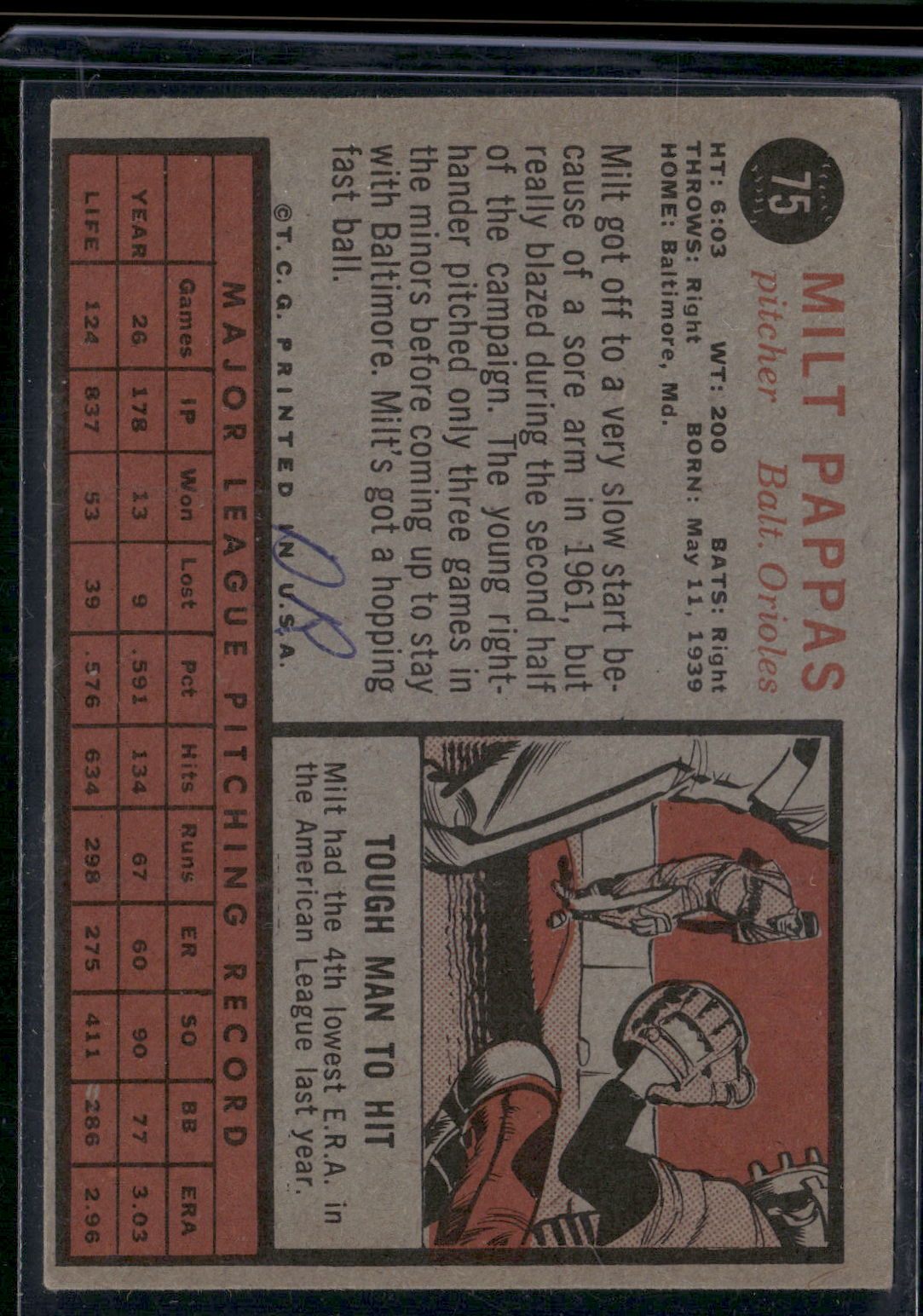 1962 Topps MILT PAPPAS #75