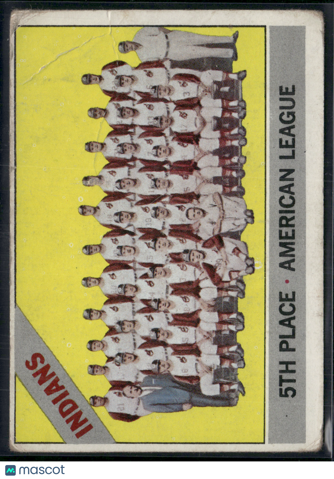 1966 Topps CLEVELAND INDIANS #303 Wax Stain Wrinkles (Good)