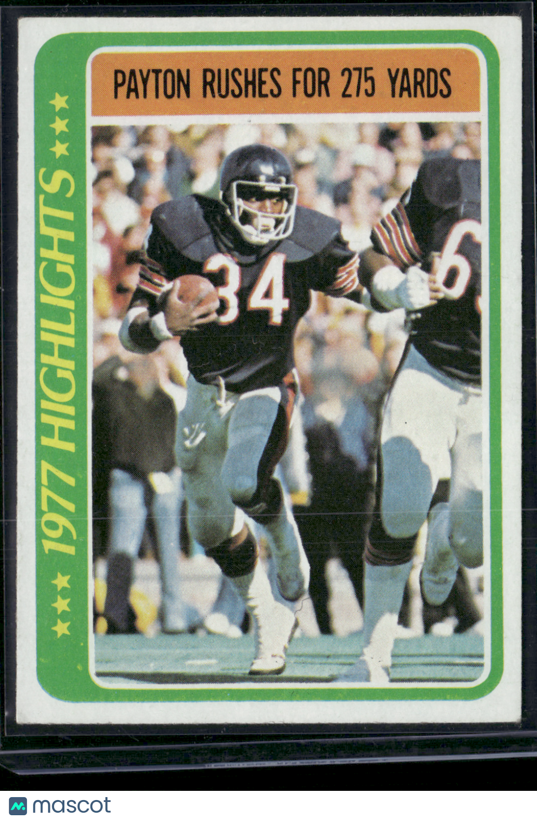 1978 Topps WALTER PAYTON #3 1977 Highlights (EX)