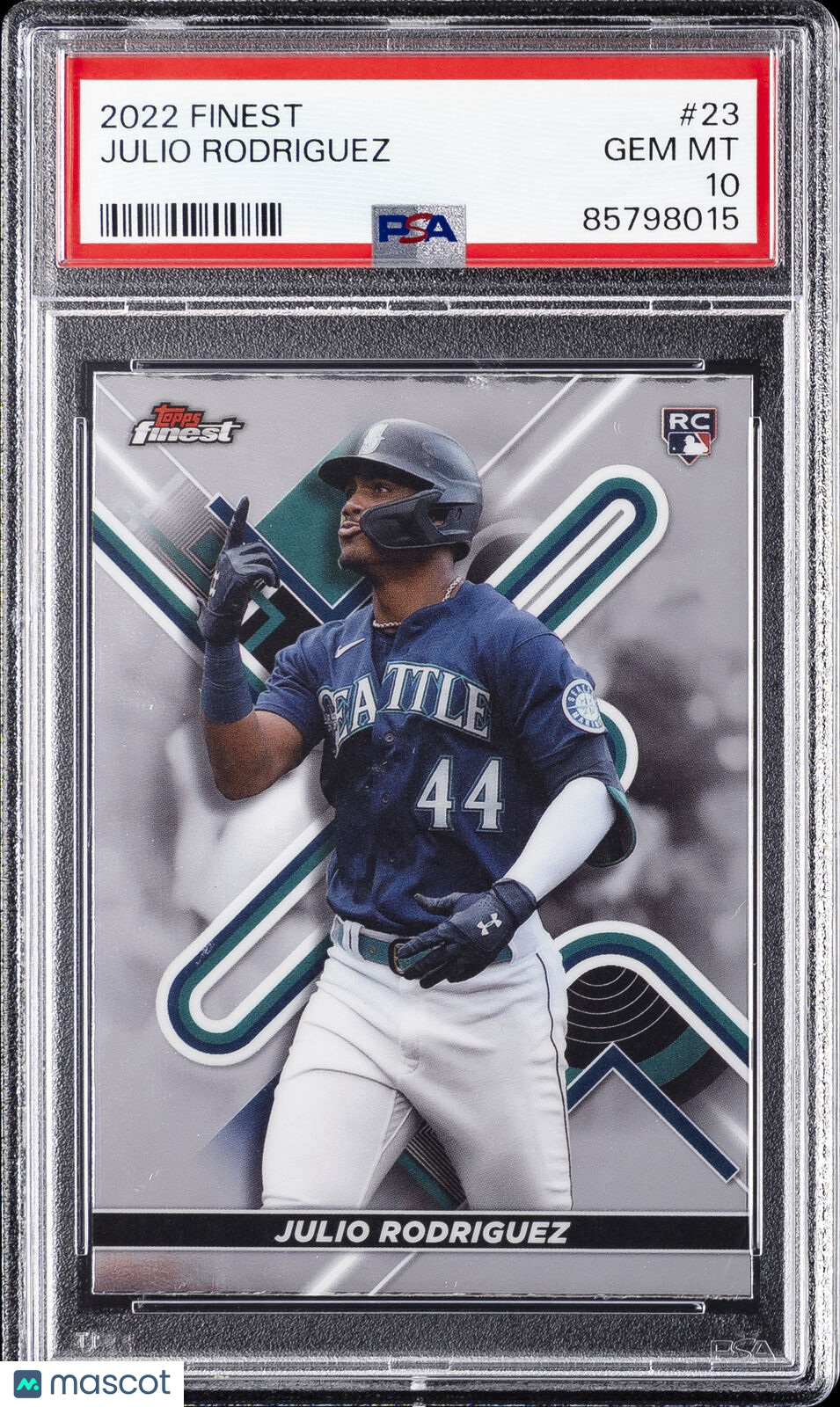 2022 TOPPS FINEST JULIO RODRIGUEZ #23 PSA 10 Rookie RC