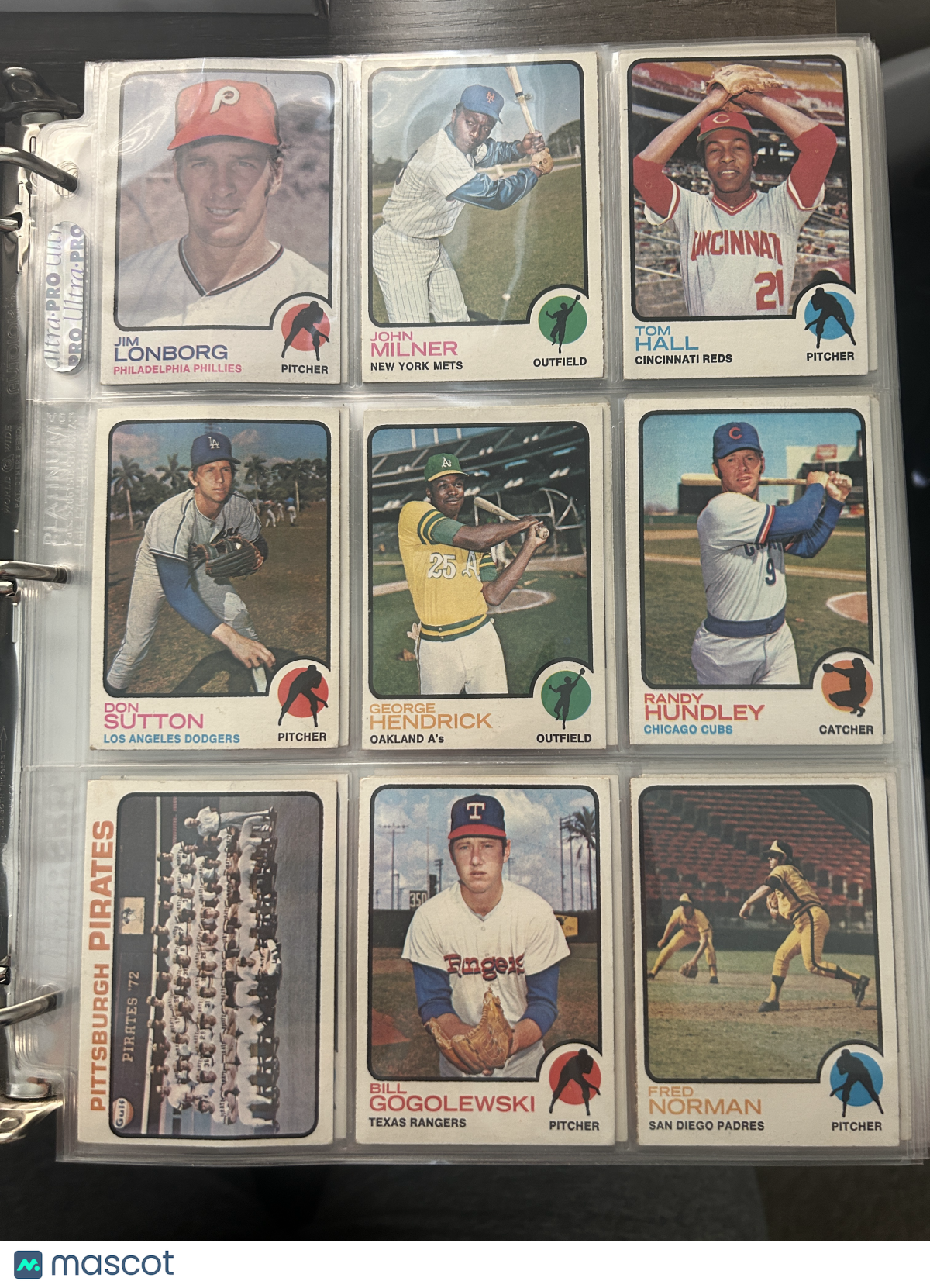 1973 Topps Baseball Incomplete Set (329 Cards) with Binder