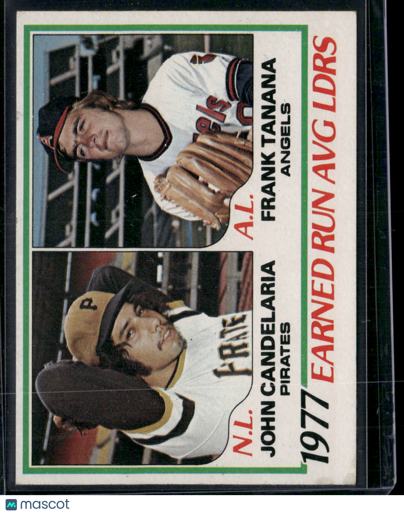1978 Topps JOHN CANDELARIA/FRANK TANANA #207 1977 ERA Leaders (EX)