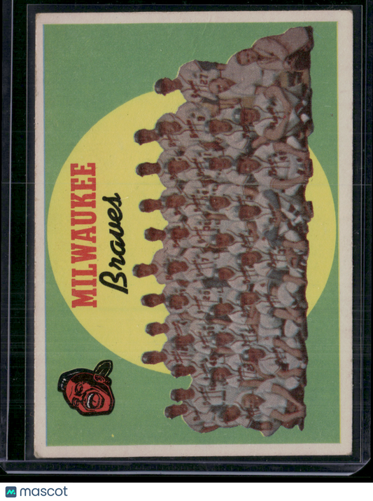 1959 Topps MILWAUKEE BRAVES #419 Light Wrinkle (VG/EX)