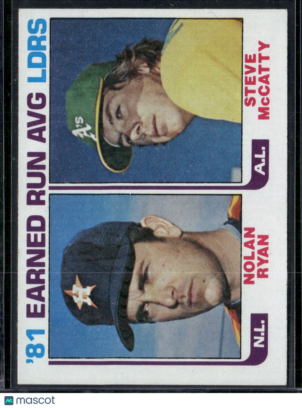 1982 Topps NOLAN RYAN/STEVE MCCATTY #167 1981 ERA Leaders (NM)