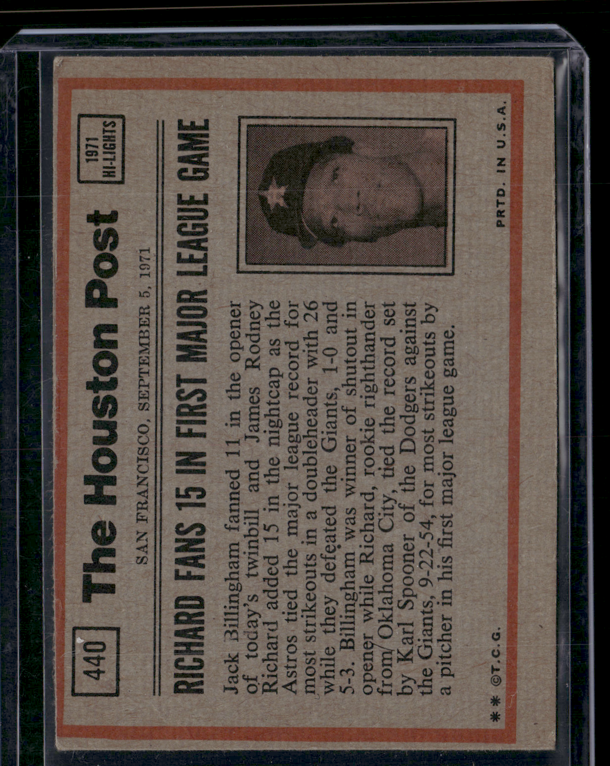 1972 Topps BILLY WILLIAMS #440