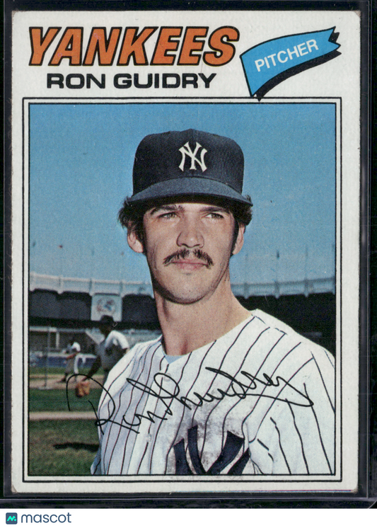 1977 Topps RON GUIDRY #656 Light Wrinkle on Corner (VG-VG/EX)