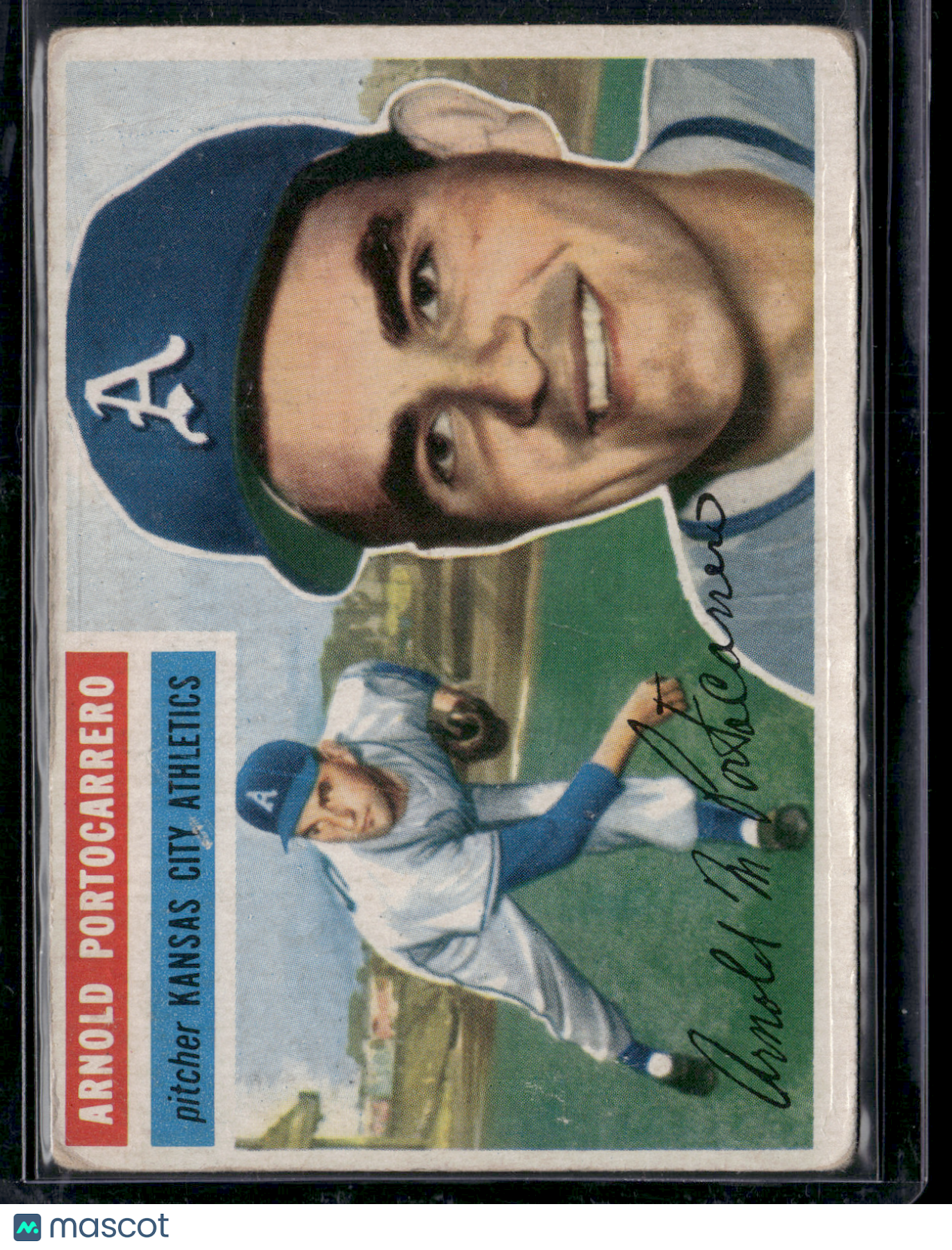 1956 Topps ARNOLD PORTOCARRERO #53 Surface dents