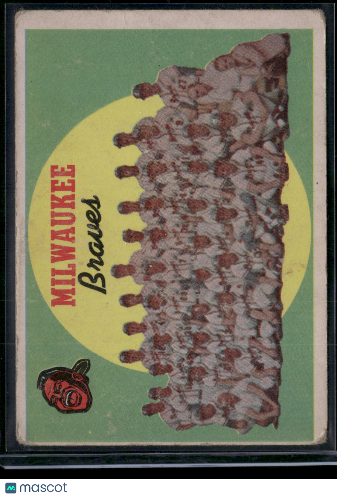 1959 Topps MILWAUKEE BRAVES #419 Ink on Back (Poor)