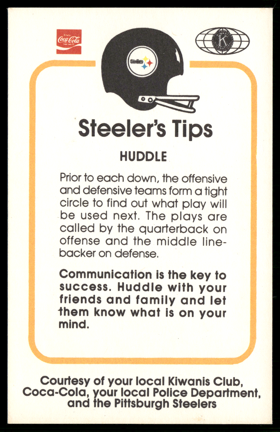 1982 Police Cards MIKE WEBSTER (VG)