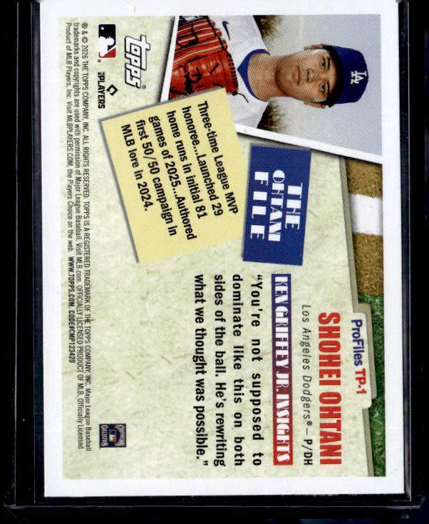 2026 Topps Series 1 SHOHEI OHTANI #TP-13 Profiles
