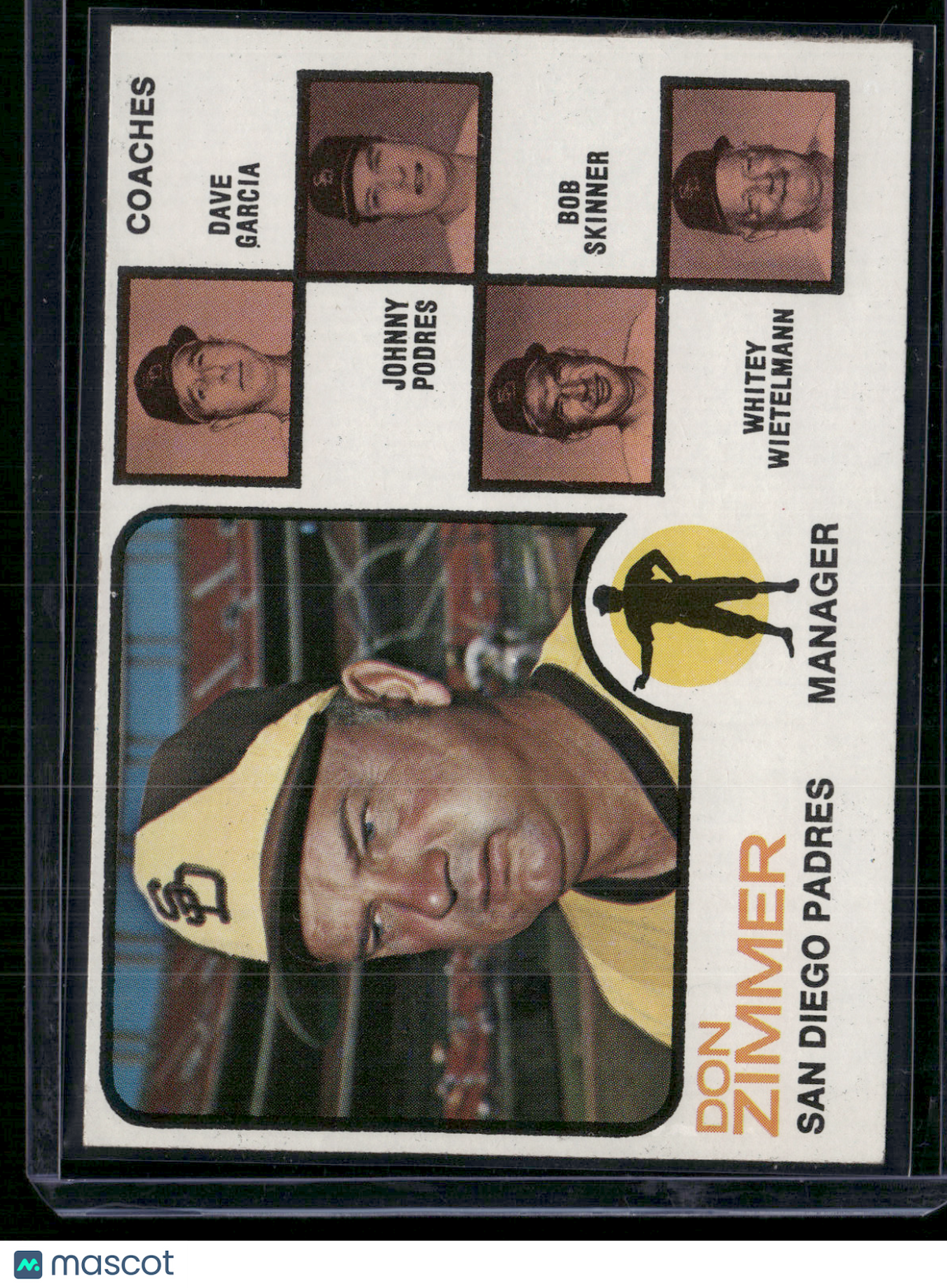 1973 Topps DON ZIMMER #12 Rough Edge Cut (EX)
