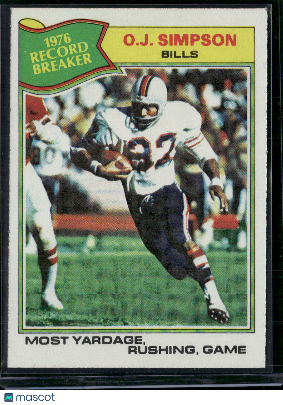 1977 Topps O.J. SIMPSON #453 1976 Record Breaker Rough Edge Cuts (EX)