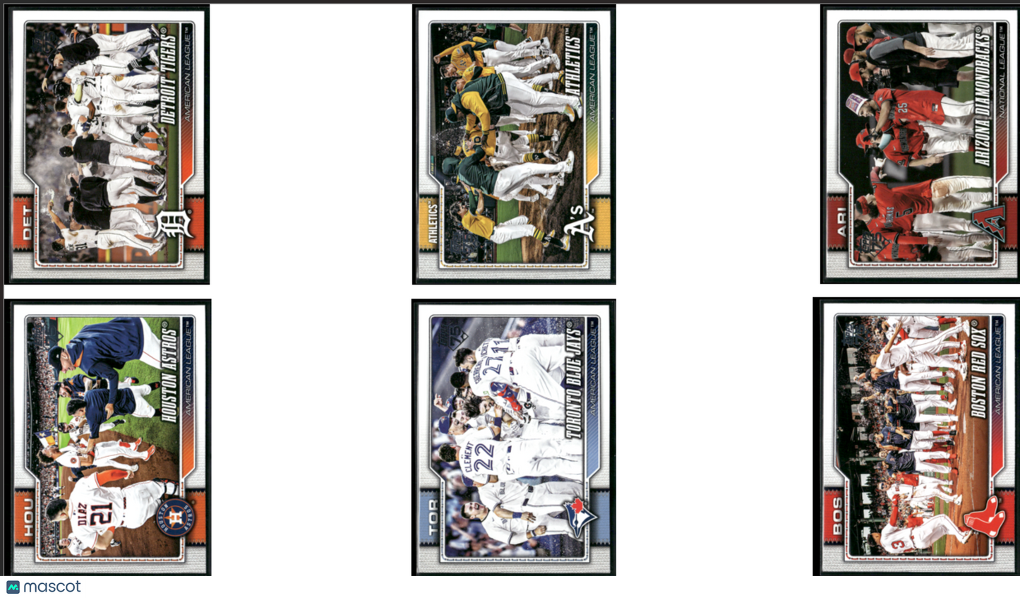2026 Topps TEAM CARD 6 ~ CARDLOT Tigers/Red Sox (NM)