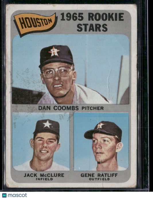 1965 Topps DAN COOMBS/JACK MCCLURE/ GENE RATLIFF #553 1965 Houston Rookie Stars