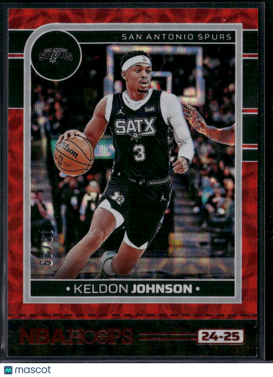 2024 NBA Hoops KELDON JOHNSON #140 Scope Red Premium 010/49 (NM)