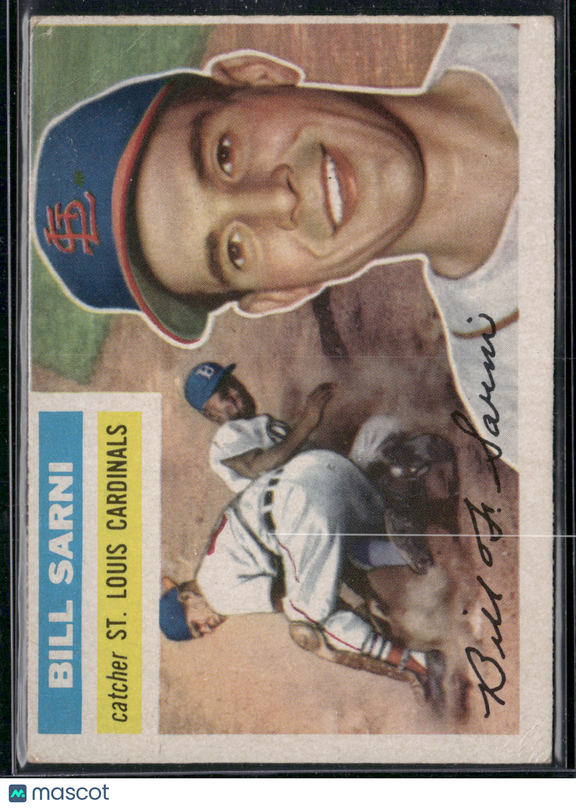 1956 Topps BILL SARNI #247 Wrinkling