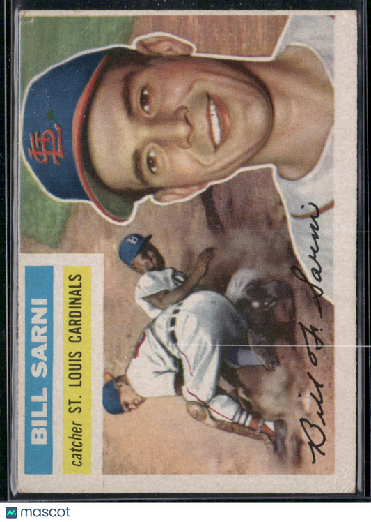 1956 Topps BILL SARNI #247 Wrinkling
