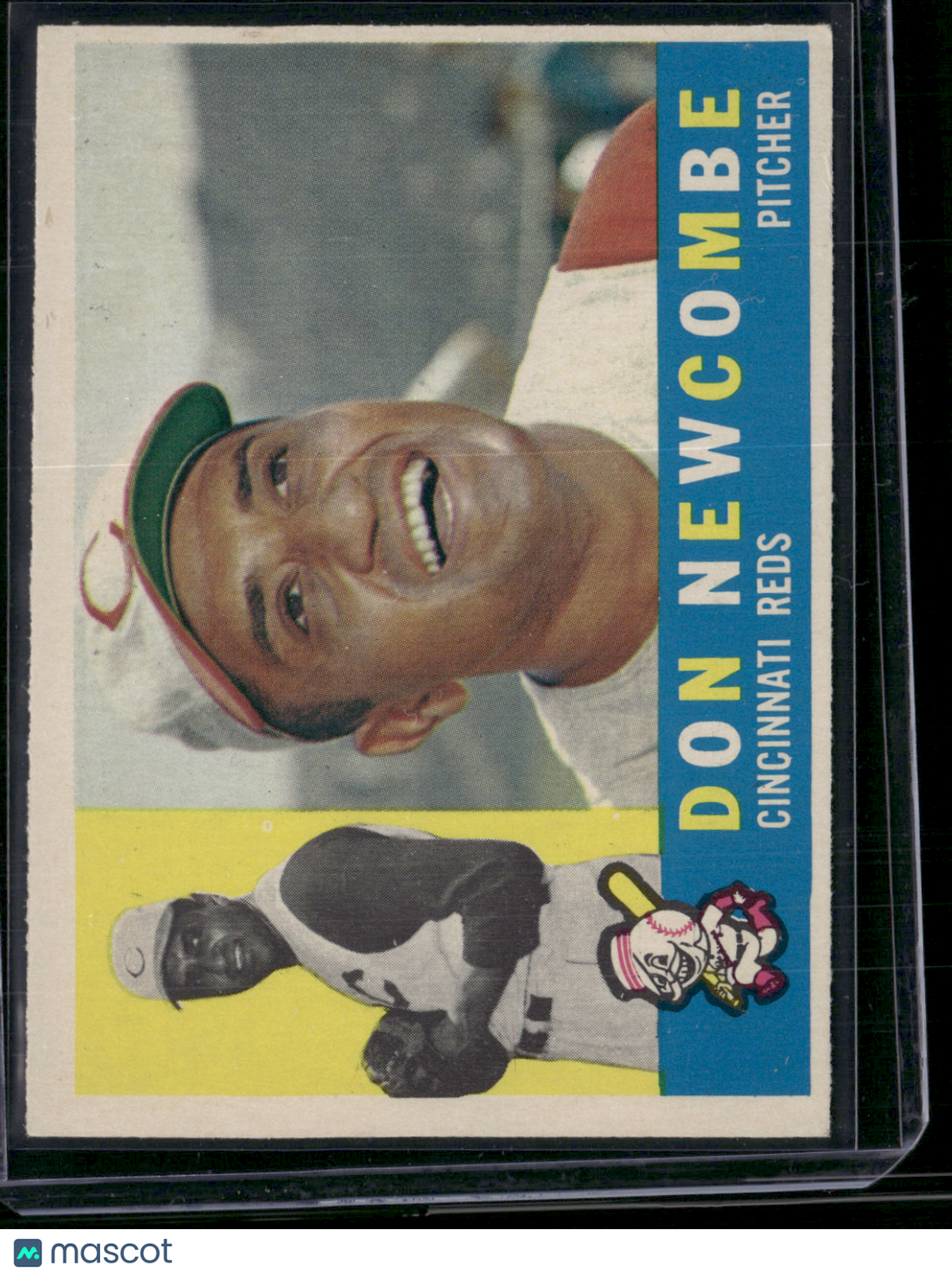 1960 Topps DON NEWCOMBE #345 Ink on Back (EX)
