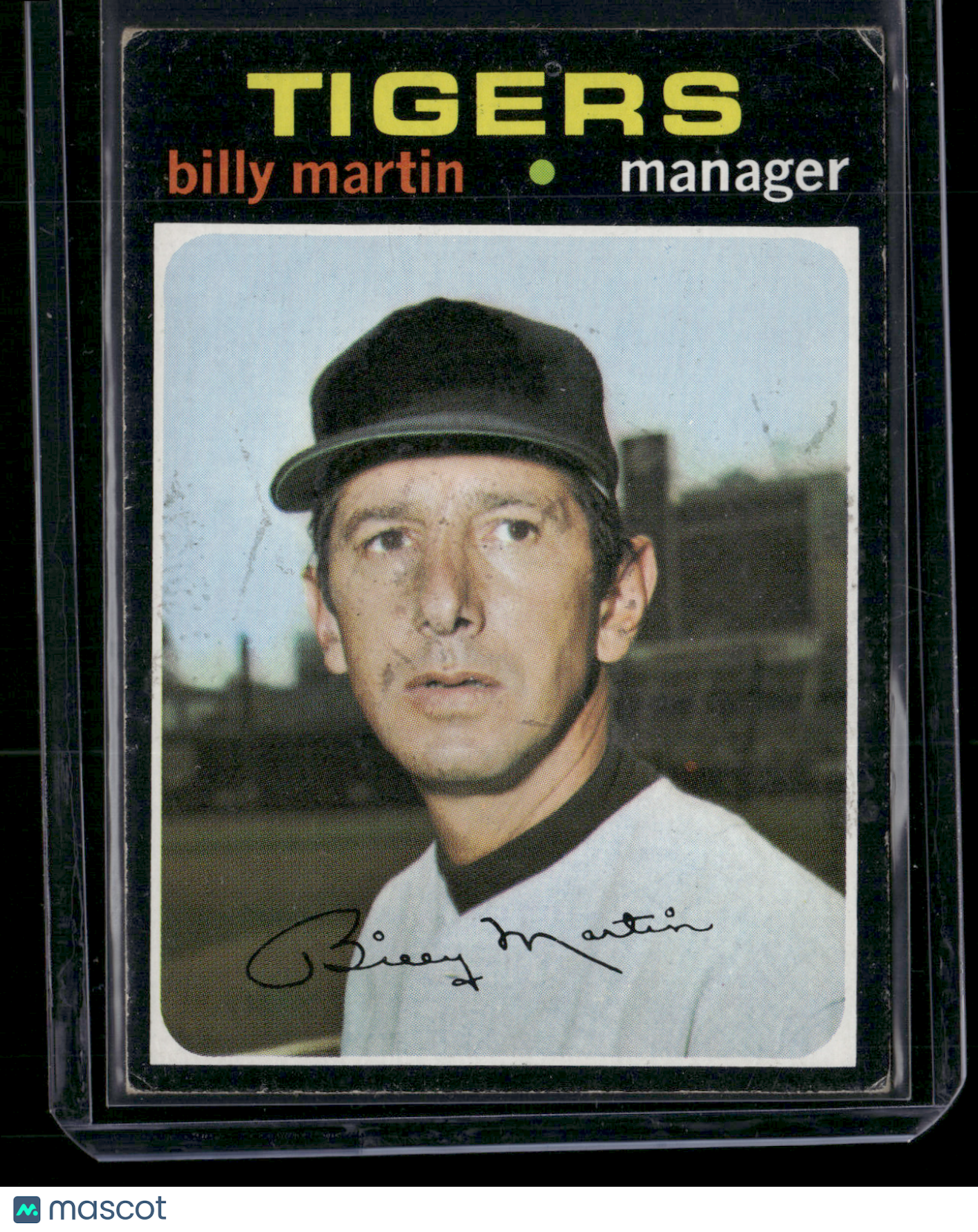 1971 Topps BILLY MARTIN #208 Staining (Good)
