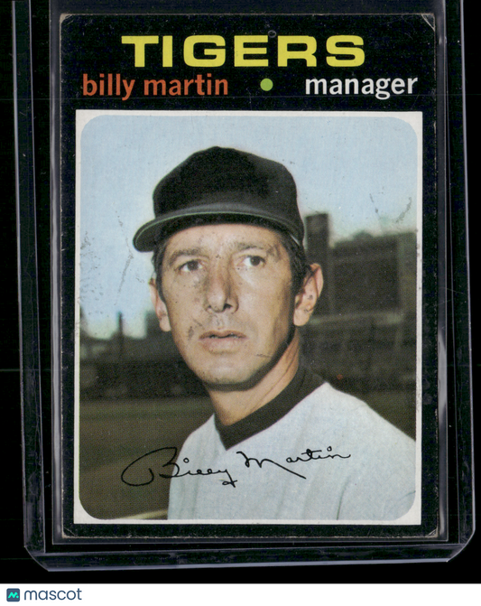 1971 Topps BILLY MARTIN #208 Staining (Good)