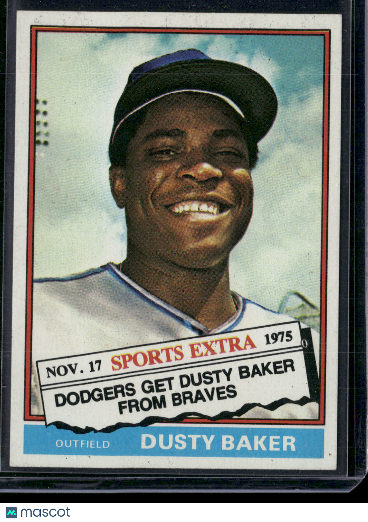 1976 Topps DUSTY BAKER #28T Print Snow (EX)