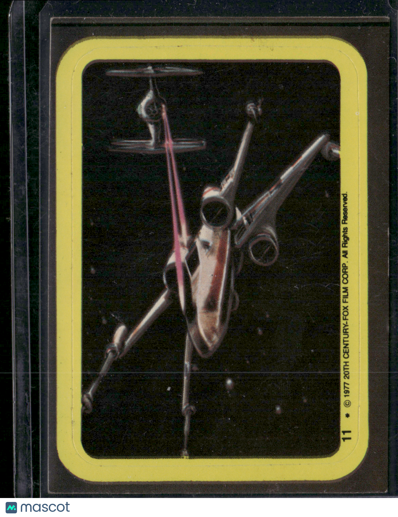 1977 Star Wars Series 1 Blue X WING #11 Sticker (VG)