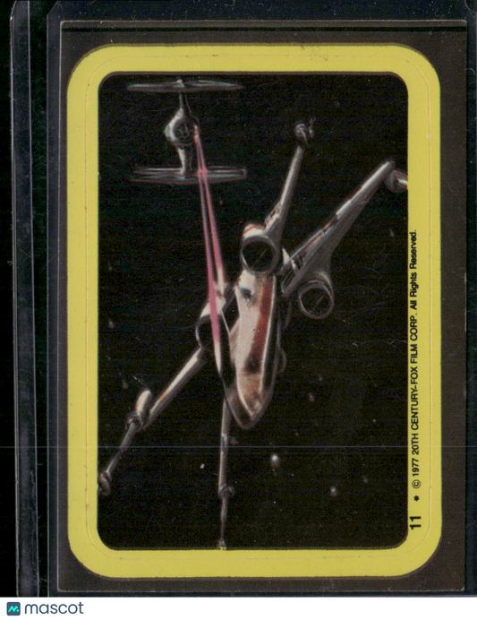 1977 Star Wars Series 1 Blue X WING #11 Sticker (VG)