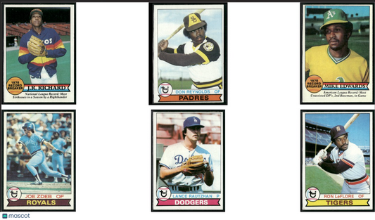 1979 Topps 6 ~ CARDLOT J.R. Richard/Ron LeFlore (EX)