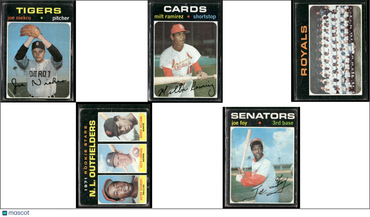 1971 Topps 5 ~ CARDLOT HIGH NUMBERS Joe Niekro/Joe Foy (Good-VG)