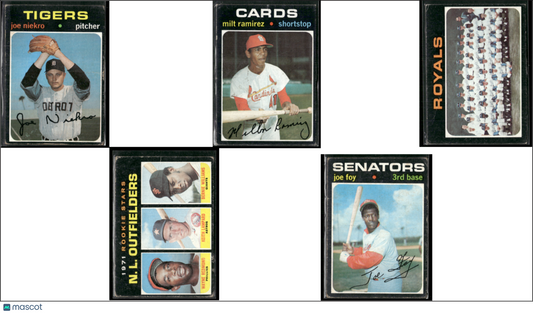 1971 Topps 5 ~ CARDLOT HIGH NUMBERS Joe Niekro/Joe Foy (Good-VG)