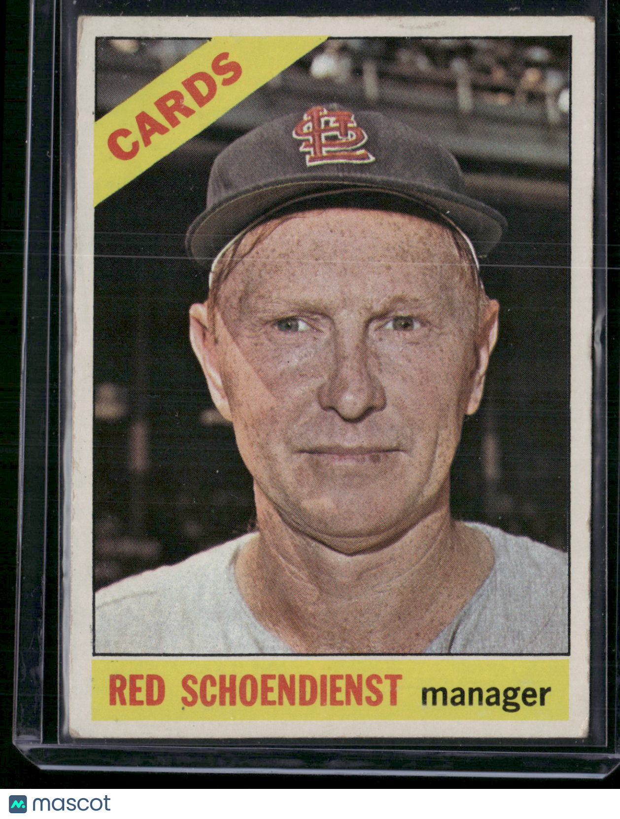 1966 Topps RED SCHOENDIENST #76 Surface Dent (Good)