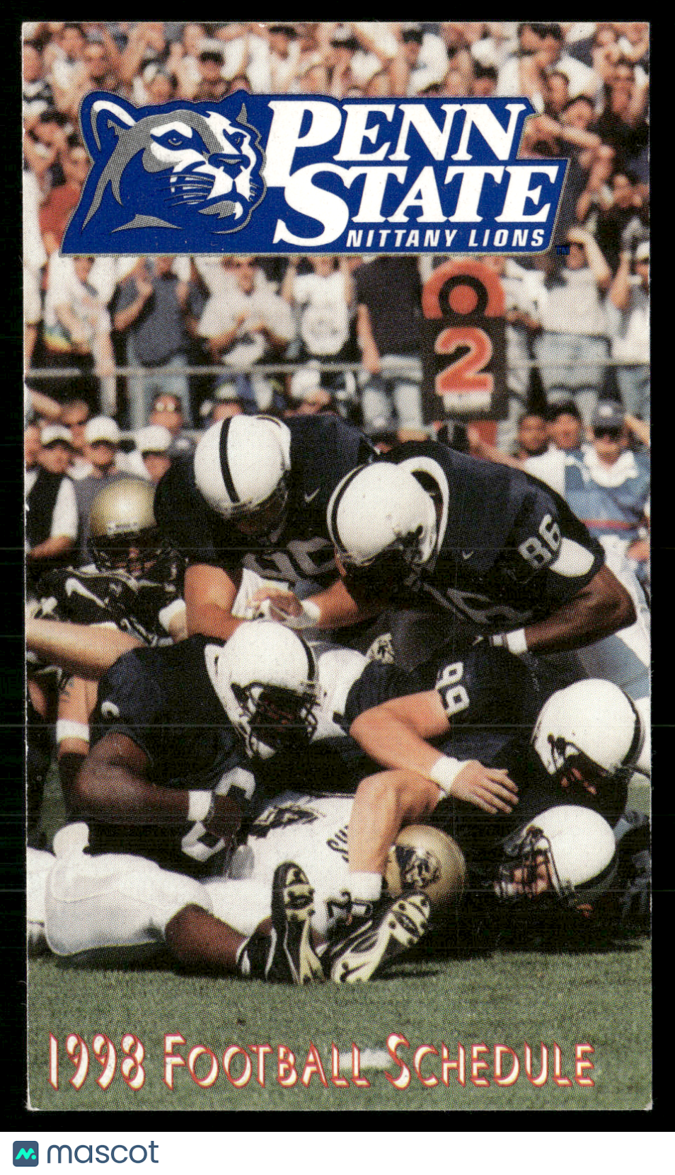 1998 Athlecic Office PENN STATE FOOTBALL SCHEDULE (NM)