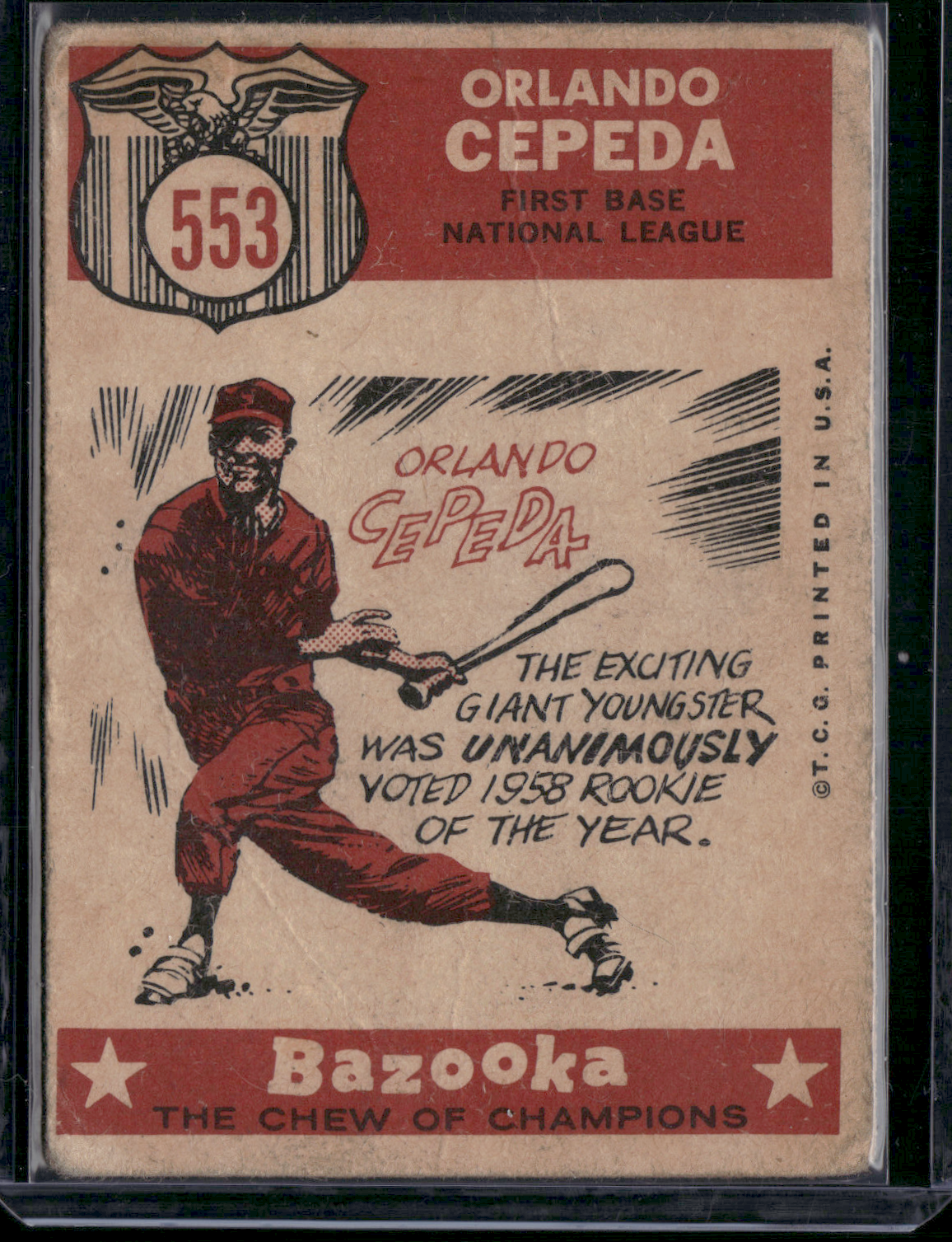 1959 Topps ORLANDO CEPEDA #553 All Star Wrinkles (Fair)