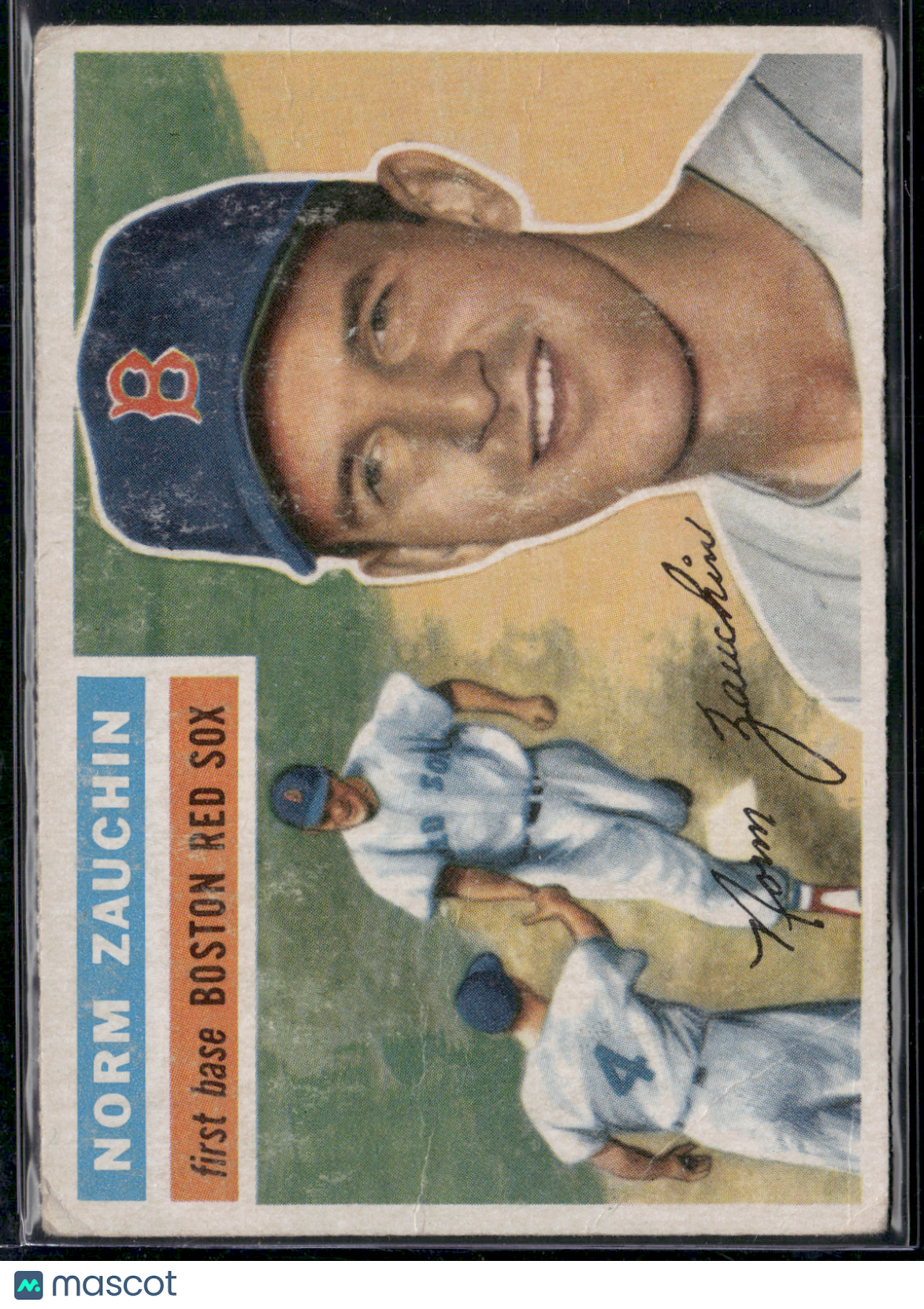 1956 Topps NORM ZAUCHIN #89 Light wrinkling