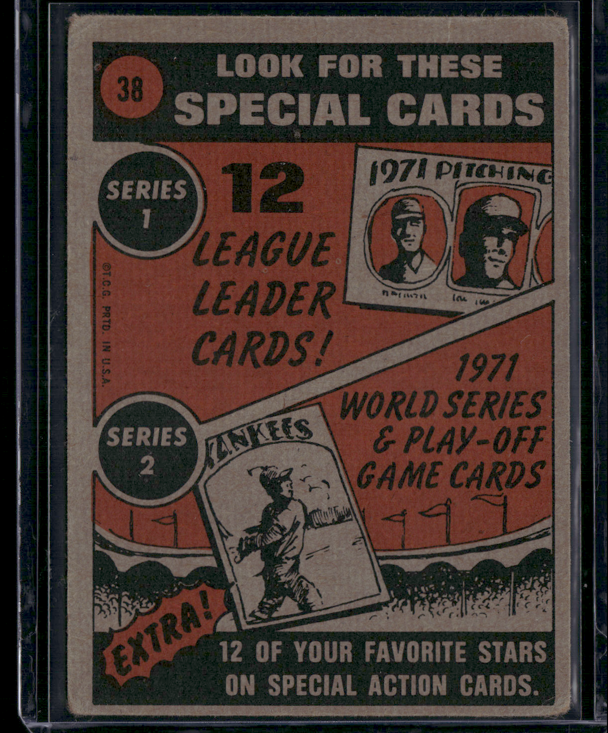 1972 Topps CARL YASTRZEMSKI #38 IN ACTION