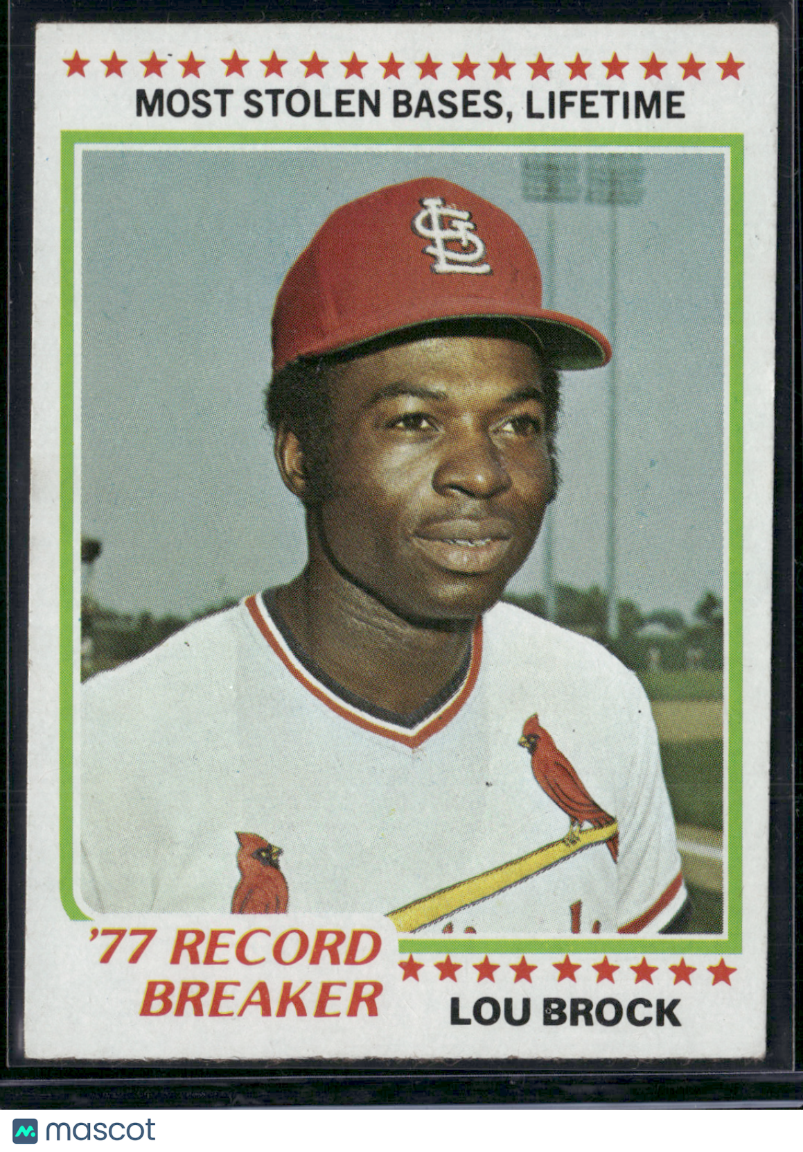 1978 Topps LOU BROCK #1 77 Record Breaker (EX-EX/MT)