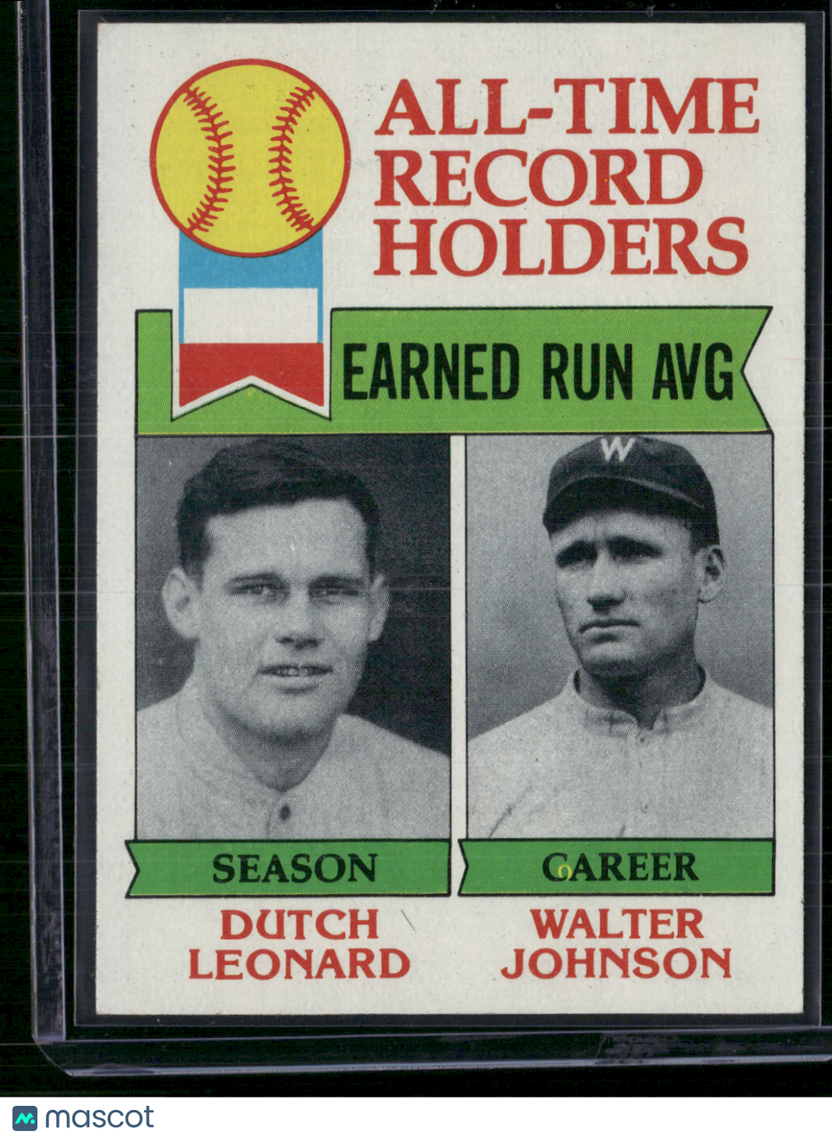 1979 Topps WALTER JOHNSON/DUTCH LEONARD #418 AllTimeRecordHolders ERA (EX/MT-NM)