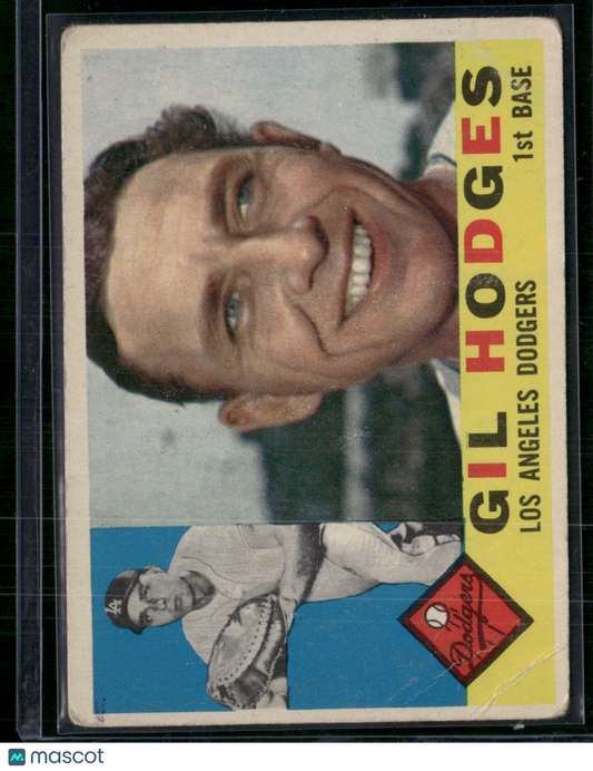1960 Topps GIL HODGES #295 Corner Crease (Good)