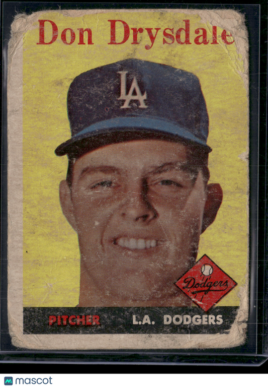 1958 Topps DON DRYSDALE #25 (Fair)