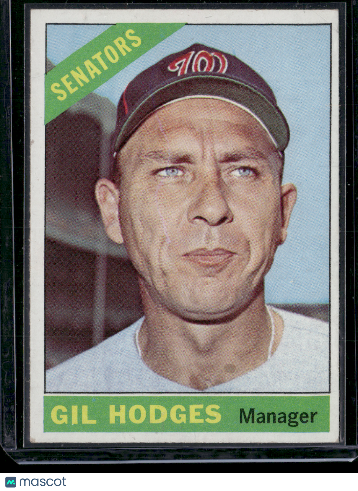 1966 Topps GIL HODGES #386 Scratch Top Right Corner (VG)