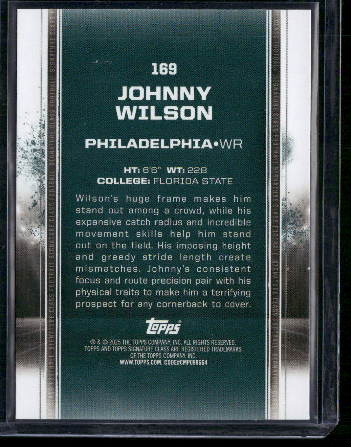 2024 Topps Signature Class JOHNNY WILSON #169 Rookie Card RC