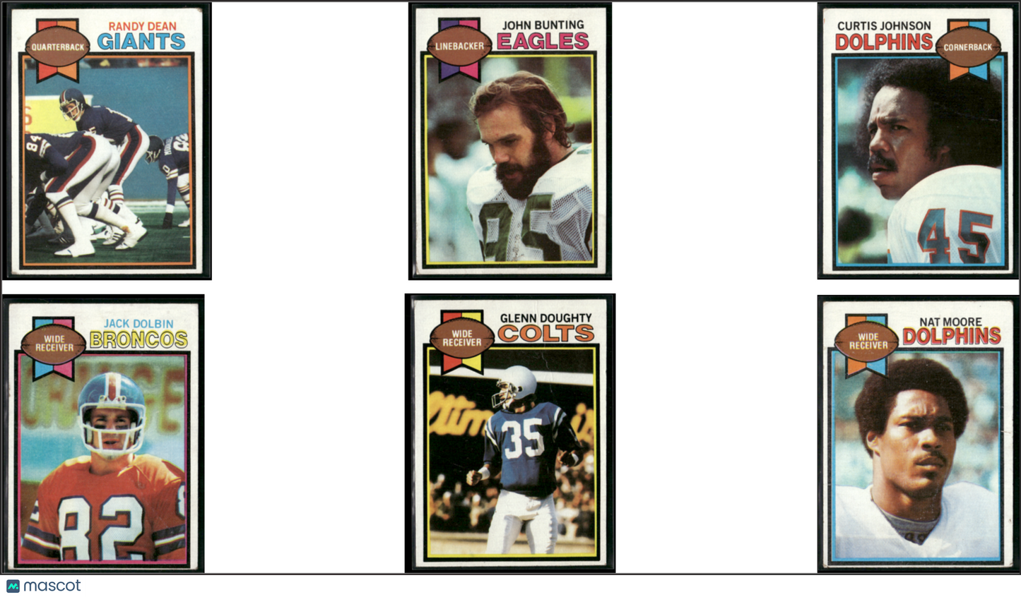 1979 Topps 6 ~ CARDLOT Randy Dean/Nat Moore (VG)
