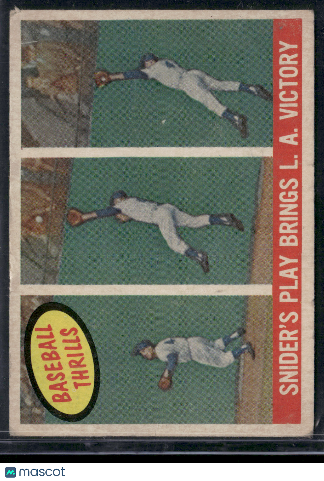 1959 Topps BASEBALL THRILLS SNIDER'S PLAY BRINGS L.A. VICTORY #468 - DUKE SNIDER