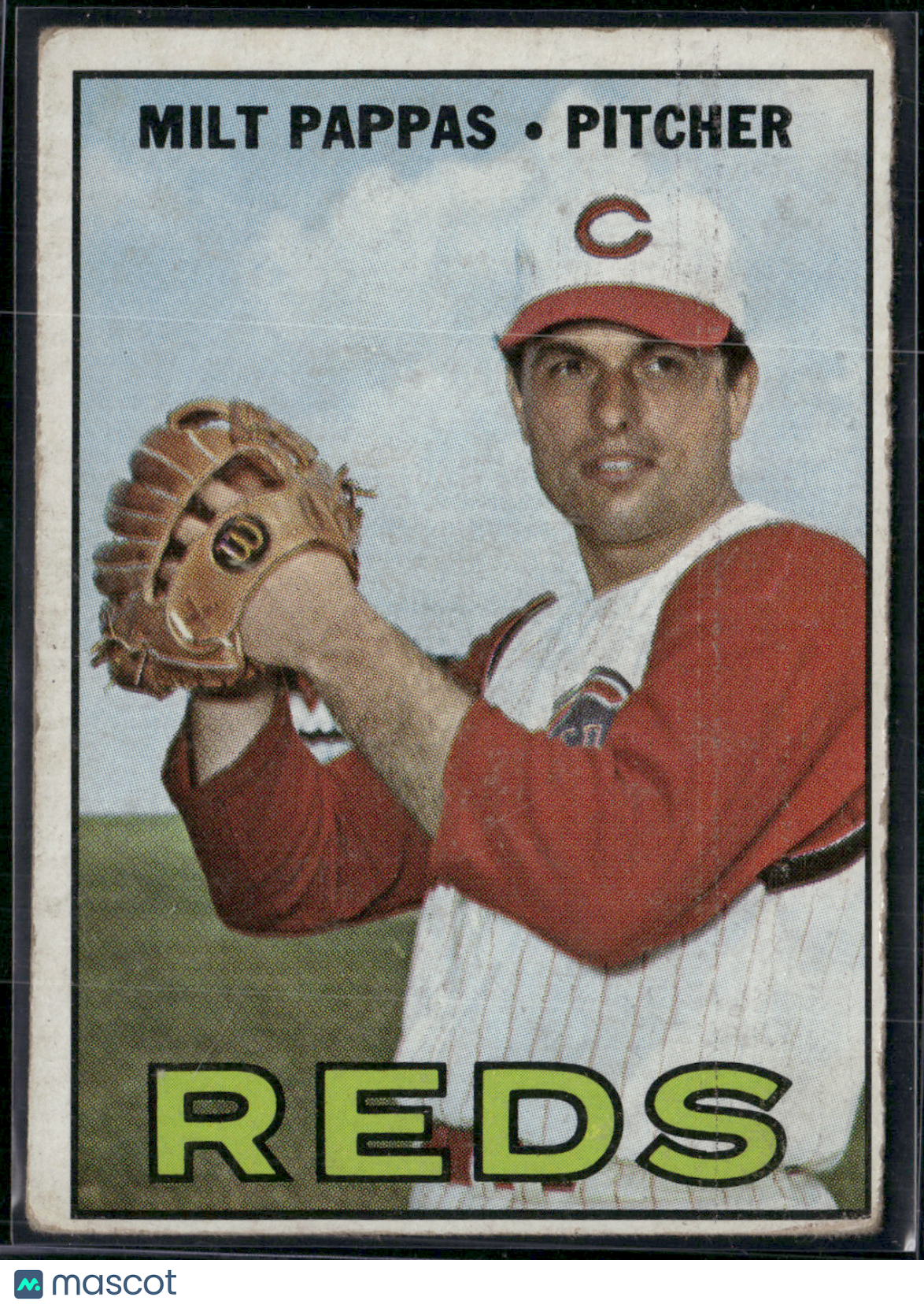 1967 Topps MILT PAPPAS #254 Print Line (VG)