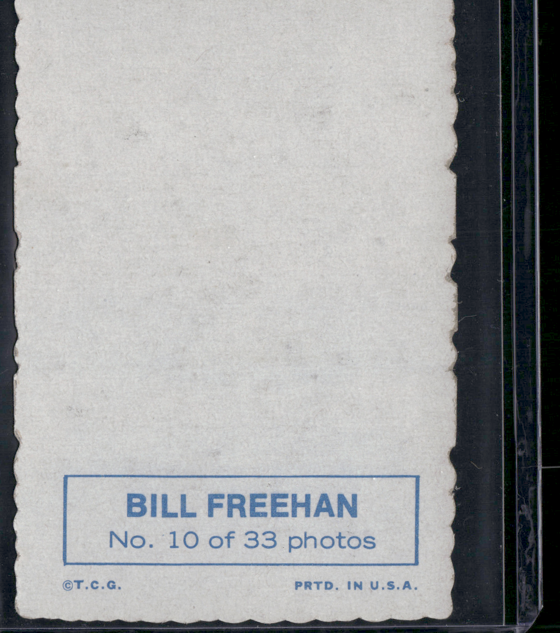 1969 Deckle BILL FREEHAN #10 Stain (VG)
