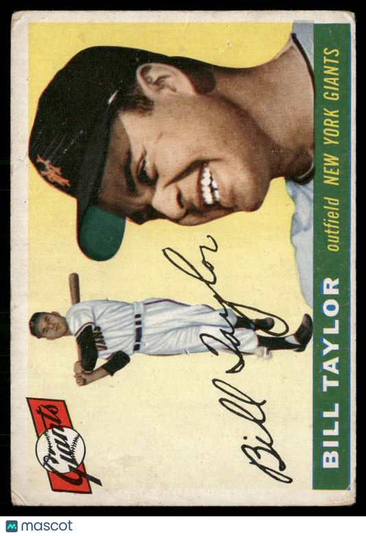 1955 Topps BILL TAYLOR #53 Light Wrinkles Surface Dents (VG)