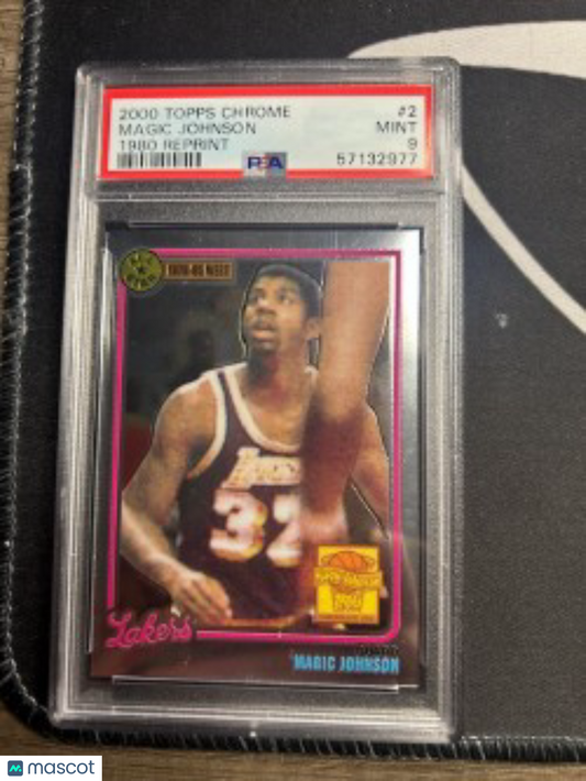 2000 Topps Chrome Magic Reprint MAGIC JOHNSON #2 1980 PSA 9