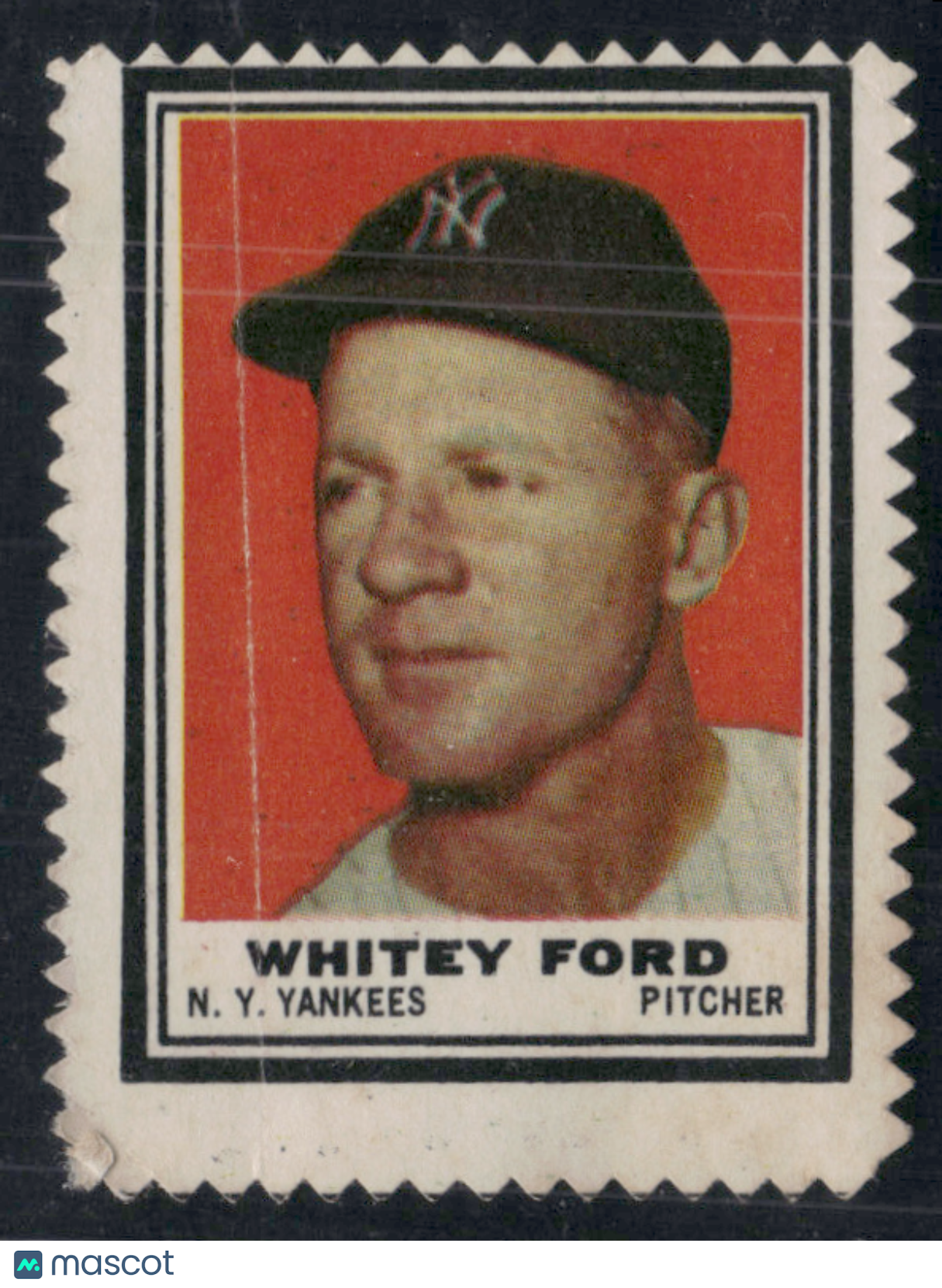 1962 1961-62 Topps WHITEY FORD Baseball Stamp