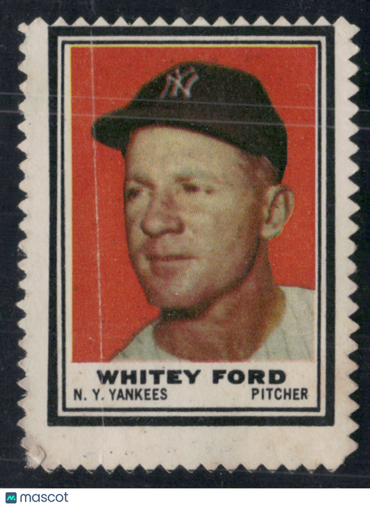 1962 1961-62 Topps WHITEY FORD Baseball Stamp