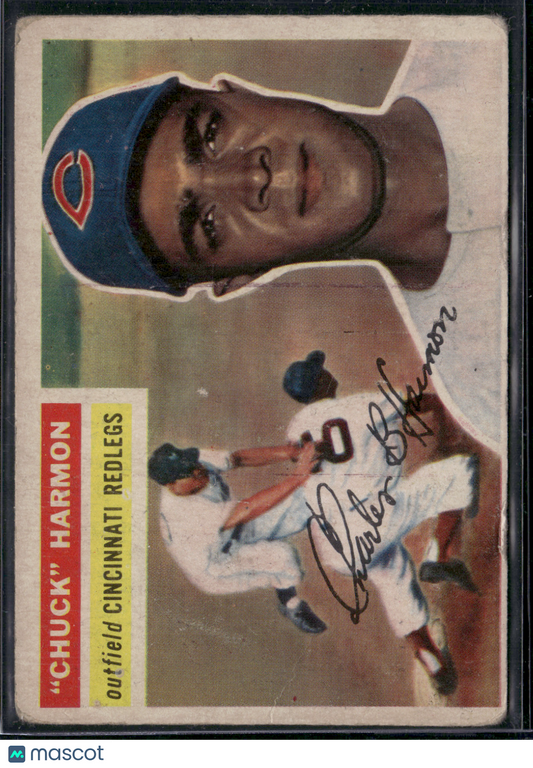 1956 Topps CHUCK HARMON #308 Wrinkling